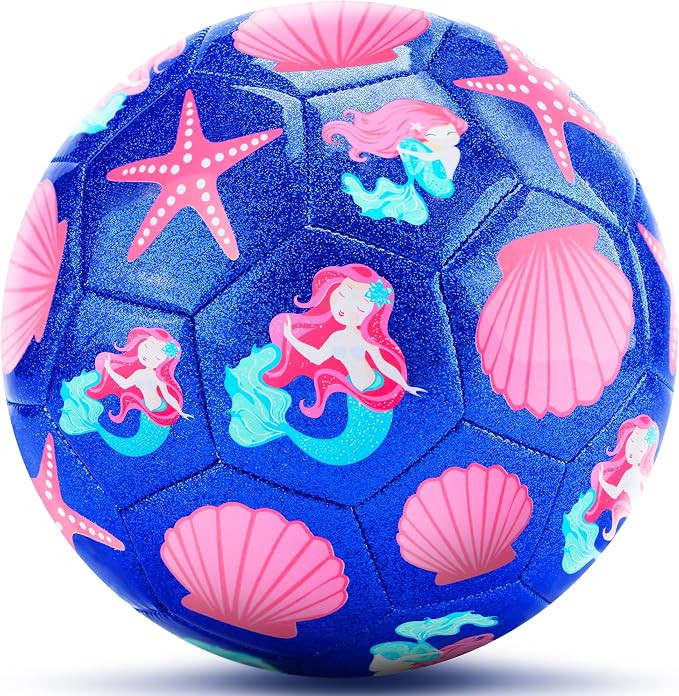 Soccer Balls Size 3 for Girls Little Kids Aged 4-6 3-7 6-8 Beginners | Official 7.08in Size, Long... | Amazon (US)