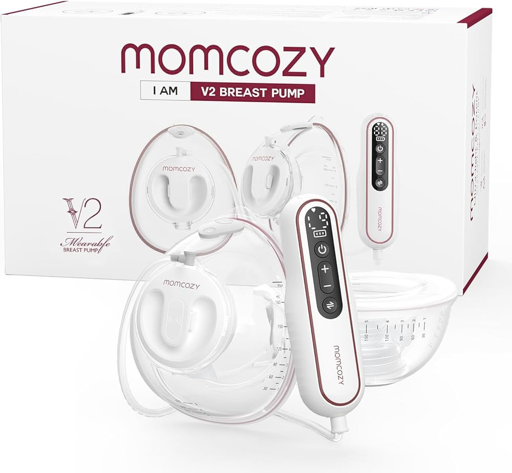 Momcozy Ultra-Light & Hands Free Breast Pump V2, Potent Wearable Pump with 27 Pumping Combination... | Amazon (US)