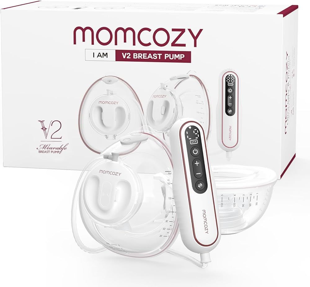 Momcozy Ultra-Light & Hands Free Breast Pump V2, Potent Wearable Pump with 27 Pumping Combination... | Amazon (US)