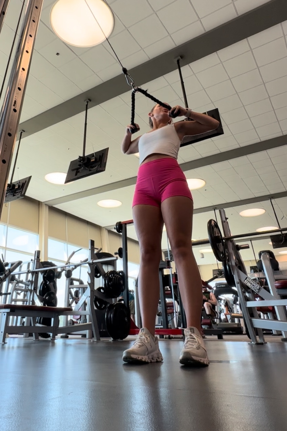 GYM FIT 👏🏻 wearing a size small in the 3’ biker shorts & size medium in the top. 

#LTKSale #LTKstyletip #LTKunder100