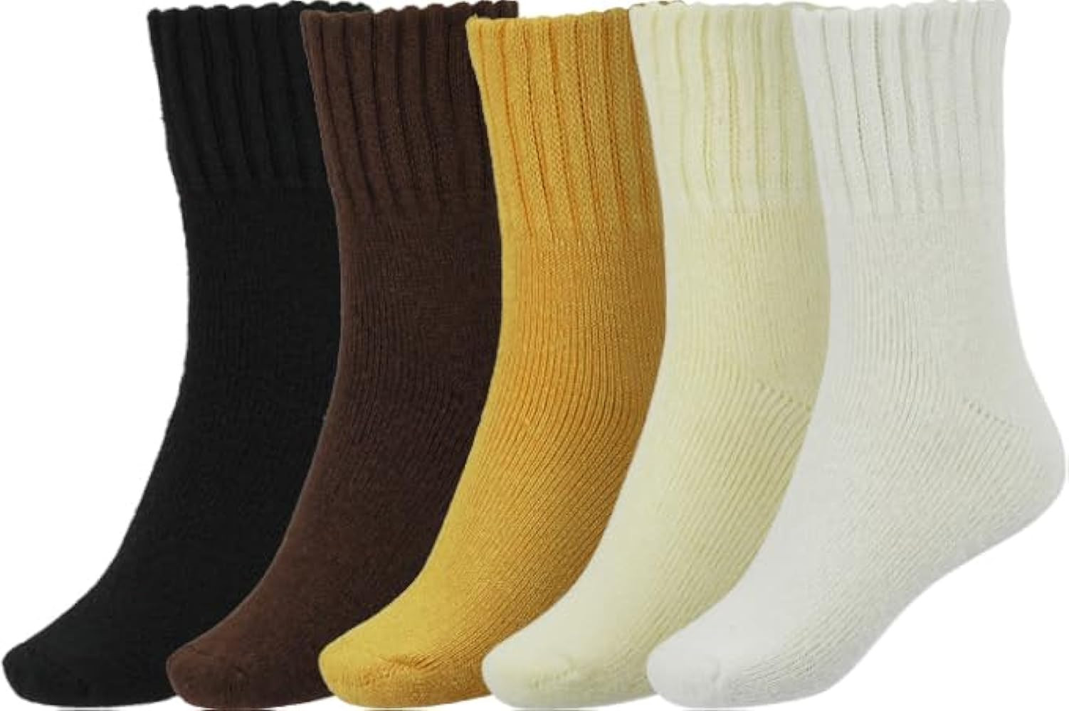 BomKinta Boot Socks for Women Winter Solid Thick Warm Socks Cozy Crew Socks Christmas Gift | Amazon (US)