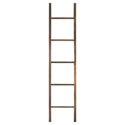 Flora Home Decorative Ladder with Solid Hardwood Walnut: 5-Rung Wood Storage Rack, No Assembly Required | Target