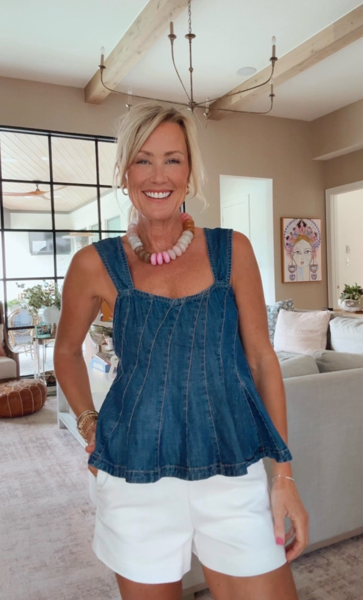 My Anthro code is back!! 🥳May 7-10 save 20% on your Anthro order with code: CASSIE20 
Top: XS

#LTKootd #LTKSeasonal #LTKOver40