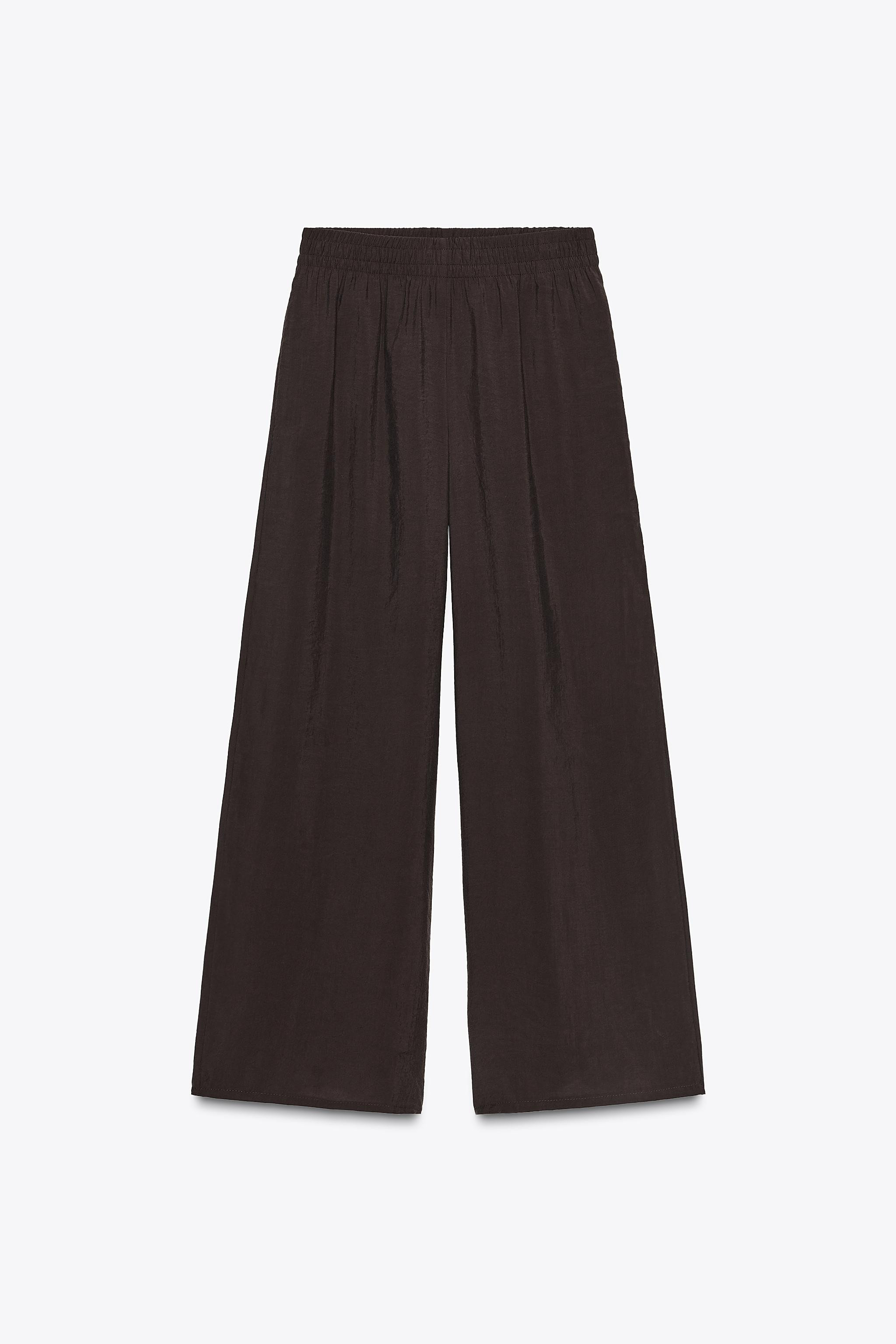 WIDE-LEG TROUSERS WITH ELASTIC WAIST | Zara US