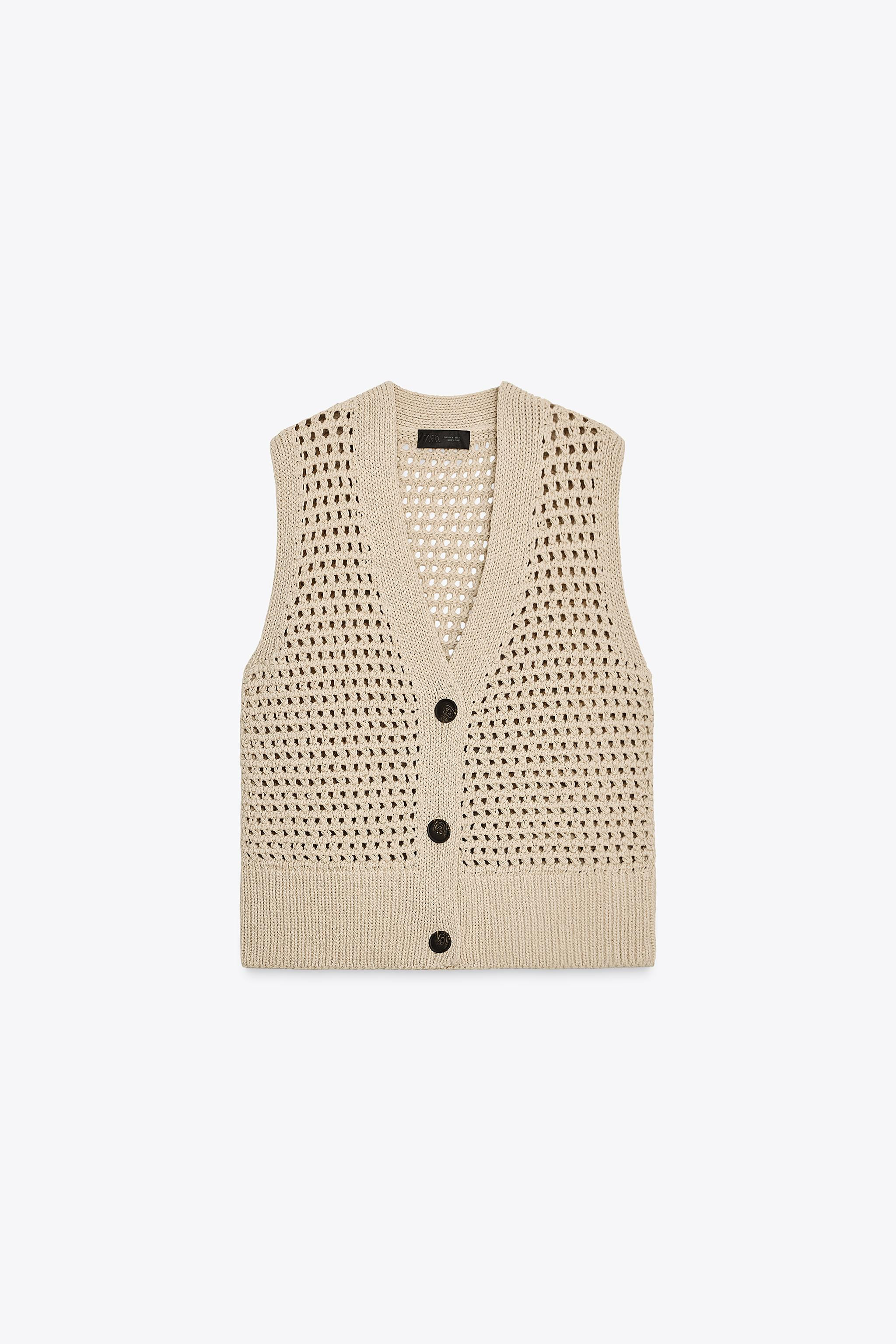 GILET IN MAGLIA APERTO | Zara UK