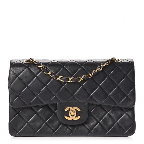 CHANEL Lambskin Quilted Small Double Flap Black | Fashionphile