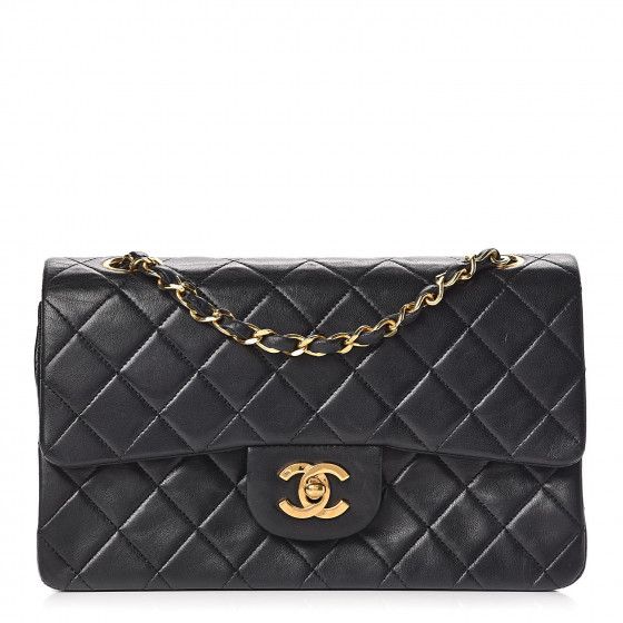 CHANEL Lambskin Quilted Small Double Flap Black | Fashionphile