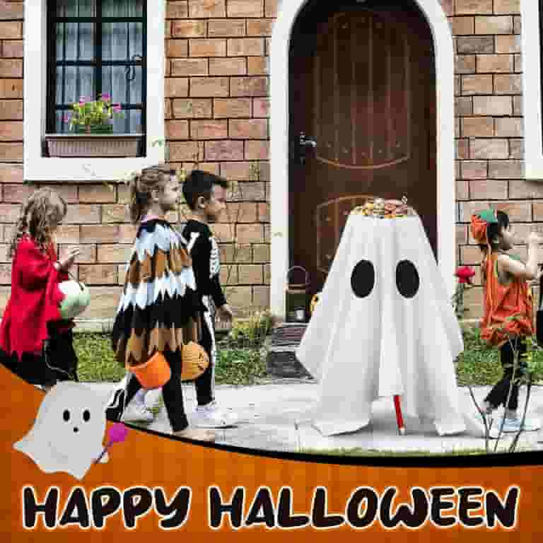 Blukids Glowing Ghost Candy Bowl with 3L Large Capacity - Multi-Use Halloween Decor for Indoor Ou... | Walmart (US)