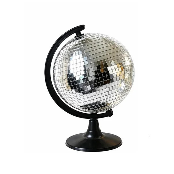 ANXPTIME Mirror Disco Ball Globe Sculpture Disco Ball Globe Tabletop Decors for Home | Walmart (US)