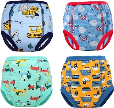 MooMoo Baby Training Underwear 4 Packs Absorbent Toddler Potty Training Pants for Boys and Girls-... | Amazon (US)