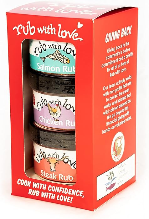 Rub with Love, Everyday Meat Rubs and Seasonings Gift Set (3 Jars) Grilling and BBQ Spices for Sa... | Amazon (US)