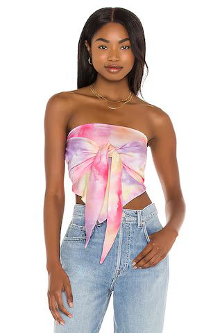 superdown Tabitha Reversible Strapless Top in Pink Multi from Revolve.com | Revolve Clothing (Global)