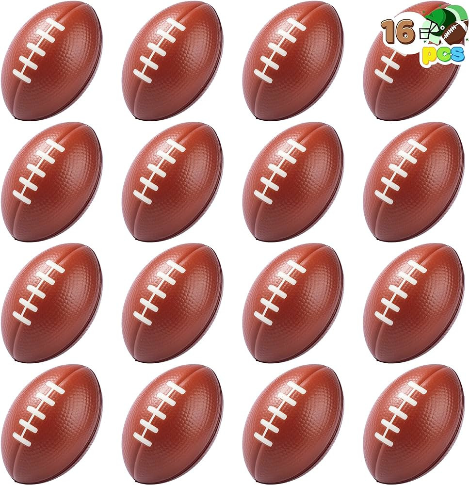 JOYIN 16 Pack 3.25” Mini Football Foam Stress Balls Toy for Kids Sports Birthday Party Favor, S... | Amazon (US)