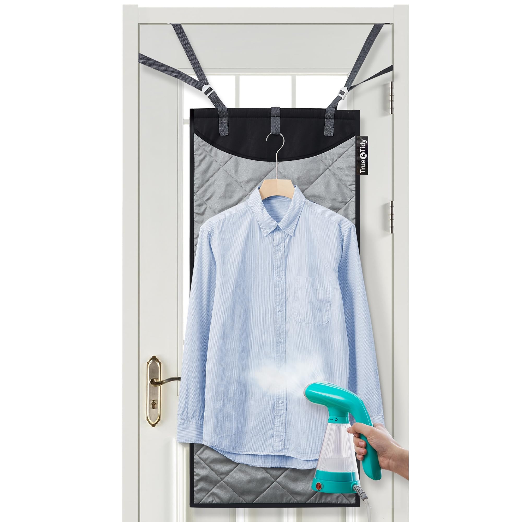 True & Tidy XL Over The Door Protective Clothes Steamer Pad, Ironing and Press Pad, Helps Protect... | Amazon (US)