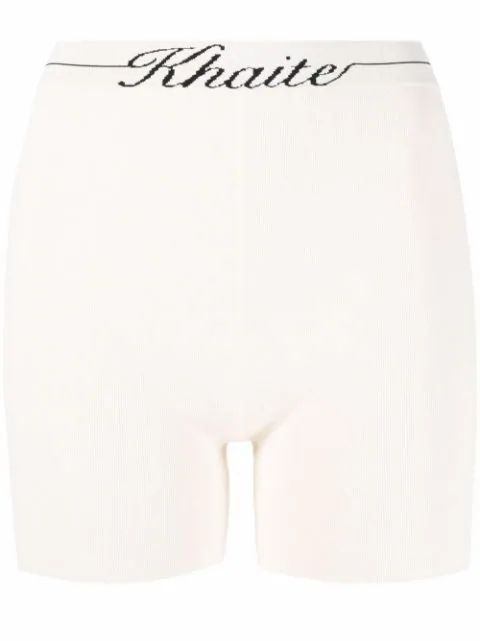 KHAITE Bryant Logo Bike Shorts - Farfetch | Farfetch Global