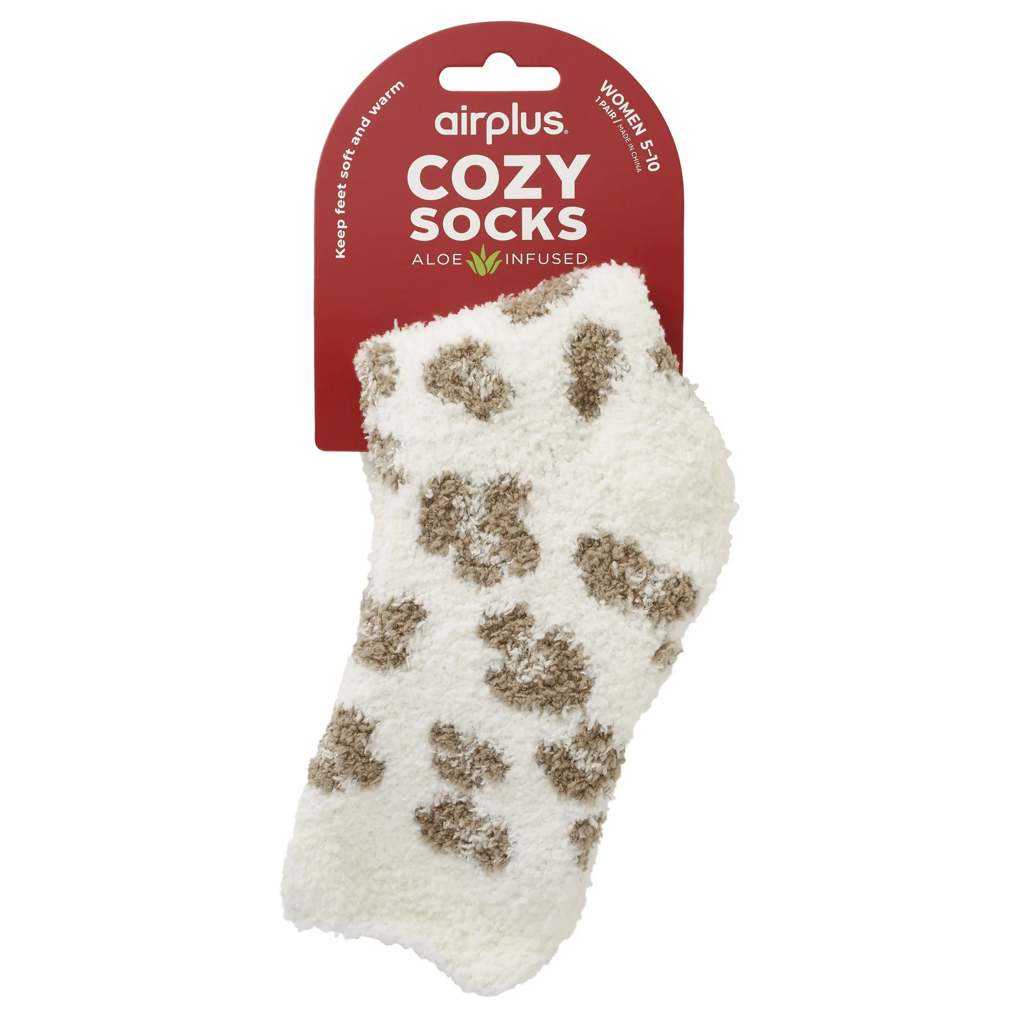 Airplus Fall Marsh Cheetah Cozy Crew Sock, women's 5-10, 1 Pair | Walmart (US)