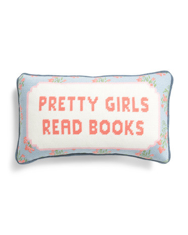 9x15 Pretty Girls Needlepoint Pillow | TJ Maxx