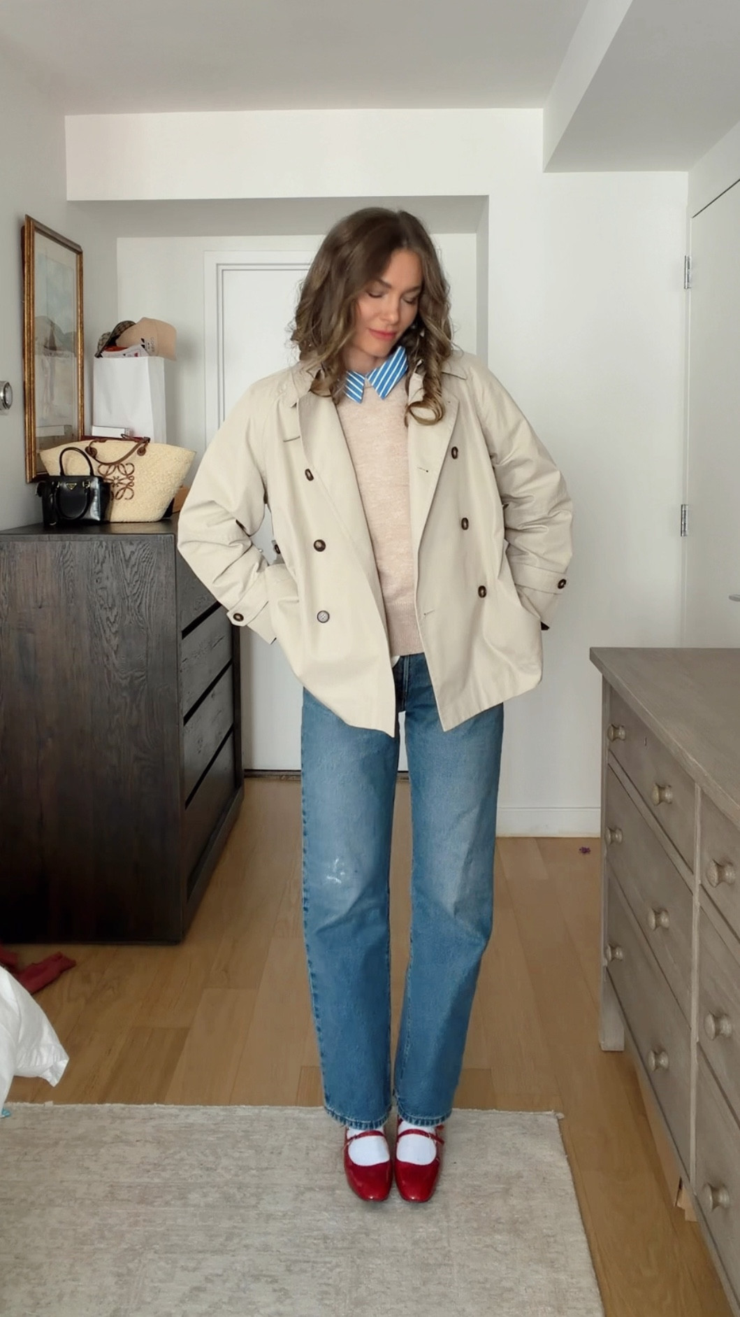 A simple and chic everyday outfit for spring 🌸 my favorite jacket, comfy jeans and a pop of red 

#springoutfit #styleinspo #chicoutfit #simpleoutfit #springoutfitideas

#LTKSpringSale #LTKootd #LTKgrwm
