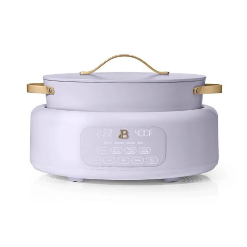 Beautiful 10-in-1 6Qt Electric Multi-Cooker by Drew Barrymore – Slow and Rice Cooker, Steamer, Dutch Oven, Sauté & More – Touch Display, Oven Safe, Dishwasher Safe (Lavender) | Amazon (US)