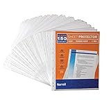 Samsill Standard Weight 11 Hole Clear Sheet Protectors/Acid Free Archival Safe/Polypropylene Sheet/T | Amazon (US)