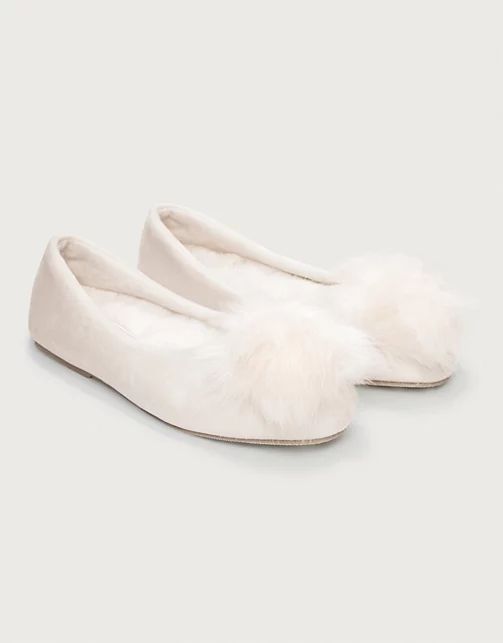 Pom Pom Ballet Slippers | The White Company (UK)