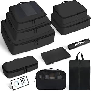 Prezon Packing Cubes for Suitcase 10 Set, Lightweight Luggage Packing Organizers Packing Cubes fo... | Amazon (UK)