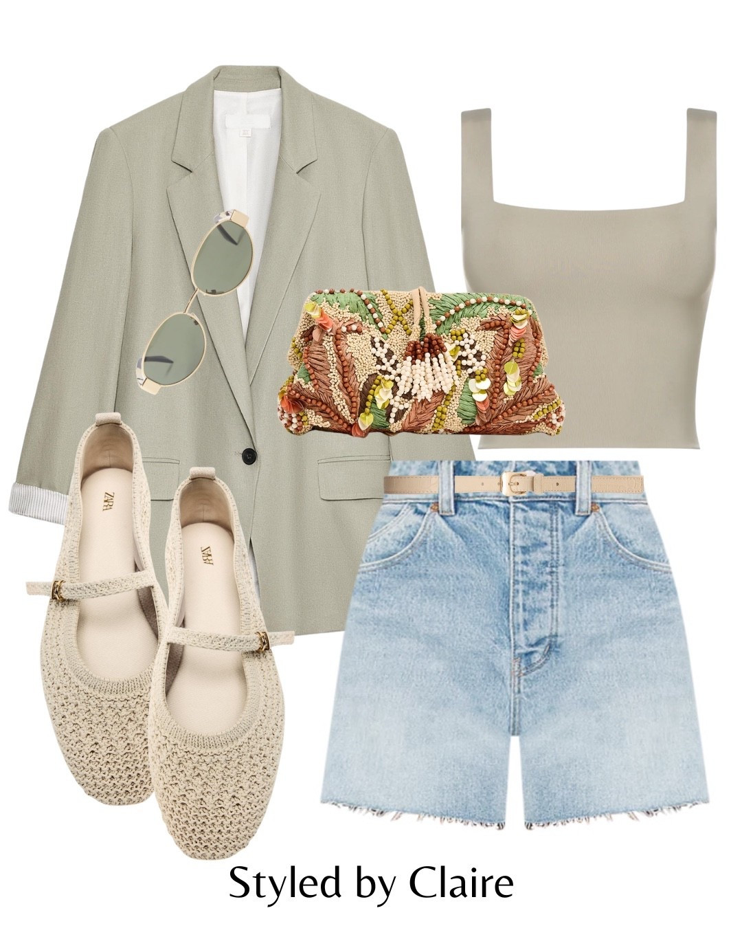 LINEN BLAZER IN SAGE🧚🏼
Use code CLAIRE15 for sitewide discount at KLAYD, they have the best basics!
Tags: new in Zara rolled up sleeve blazer green neutral tank top denim shirts revolve light wash belt mango croc effect braided ballerina ballet flats cream beaded embellished bag fashion city break inspo outfit ideas chic women’s style capsule wardrobe statement outfit brunch date night day out ootd

#LTKstyletip #LTKshoes #LTKspring