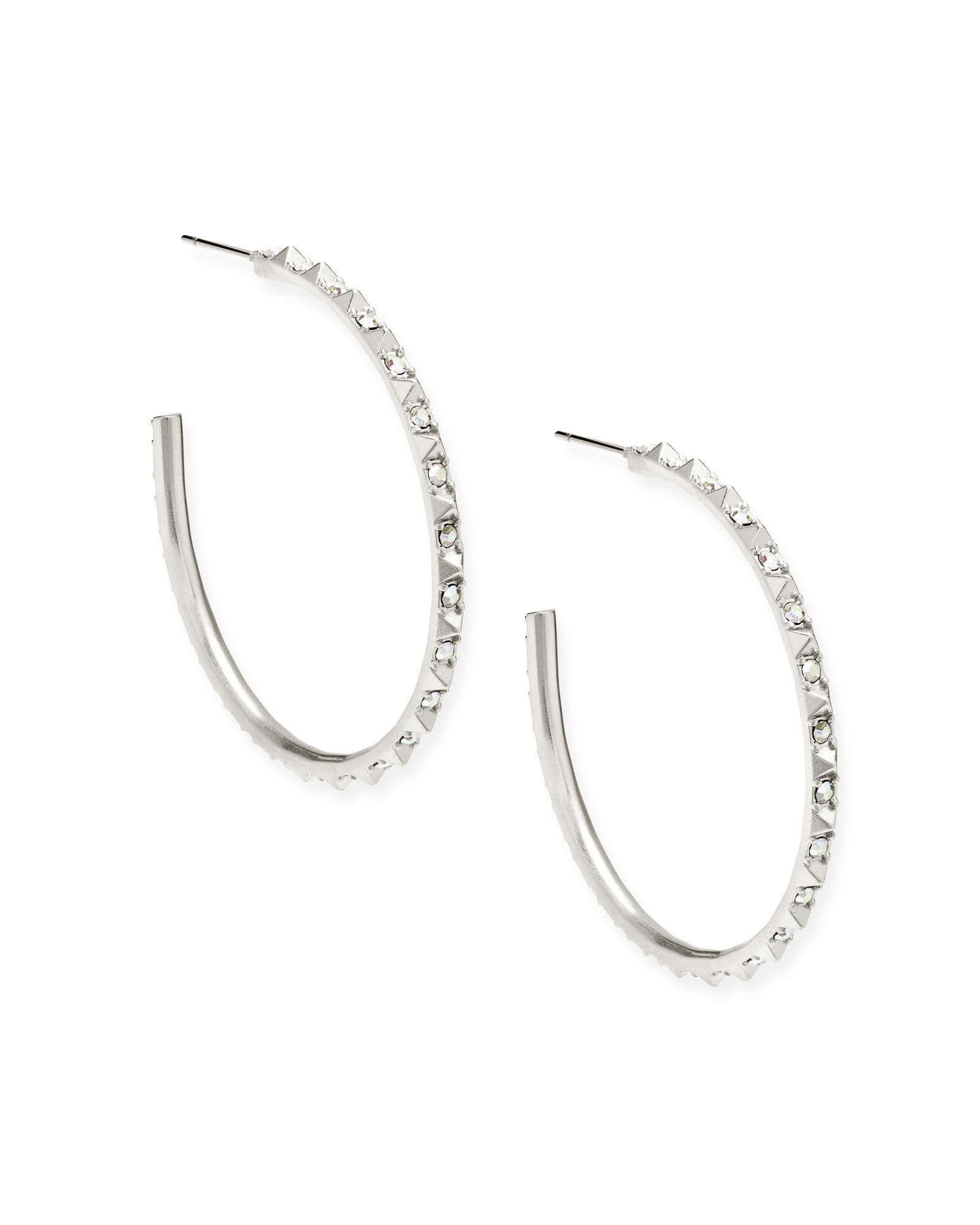 Cailin Gold Crystal Hoop Earrings in White Crystal | Kendra Scott