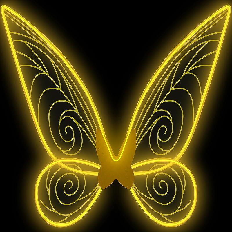 quescu Light up Fairy Wings for Adults,Electroluminescent Wire LED Butterfly Wings for Girls Wome... | Amazon (US)