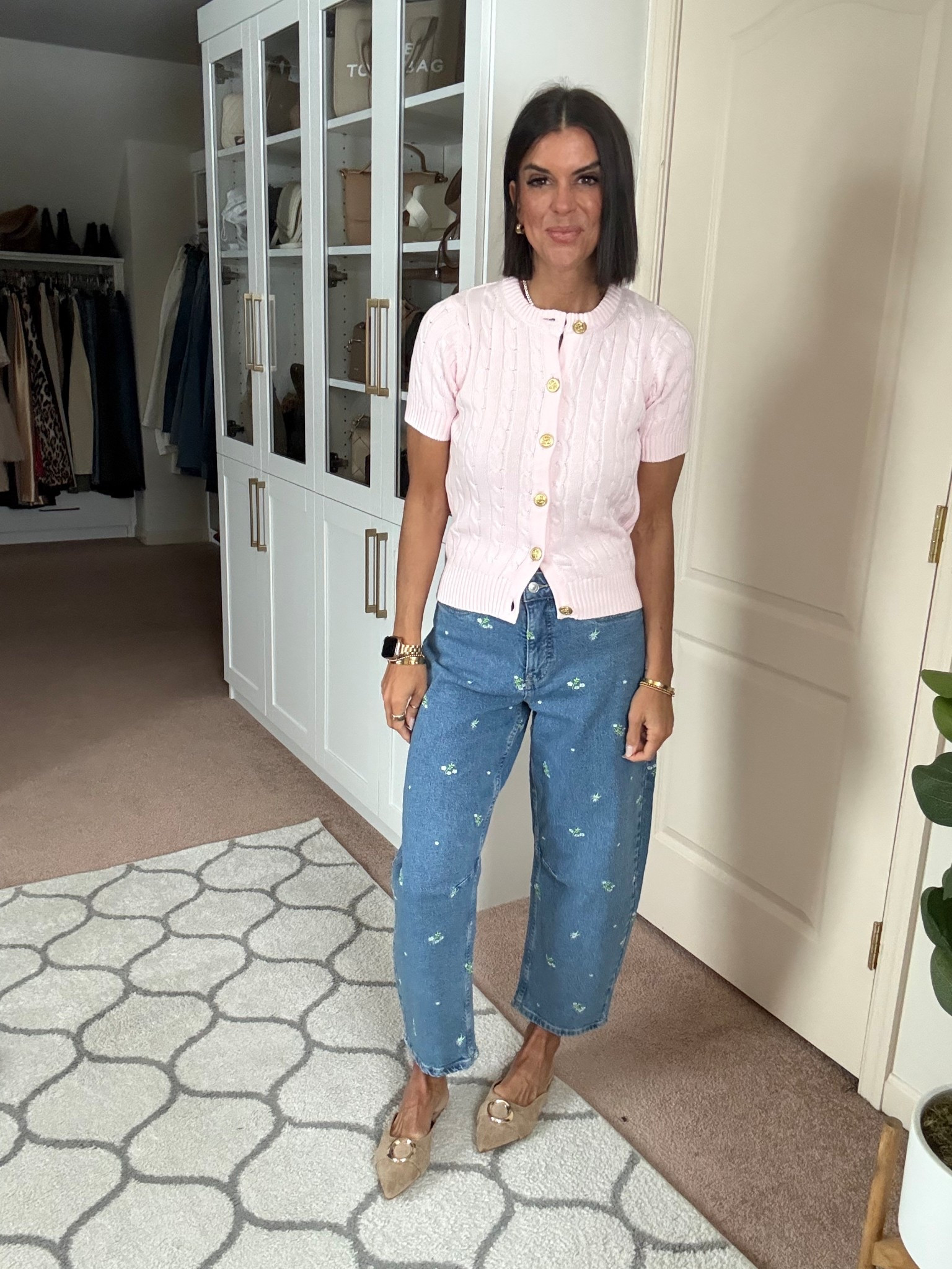 How fun are these Walmart jeans!!! Size xs in sweater. Jeans tts 

#LTKmomlife #LTKSeasonal #LTKgrwm