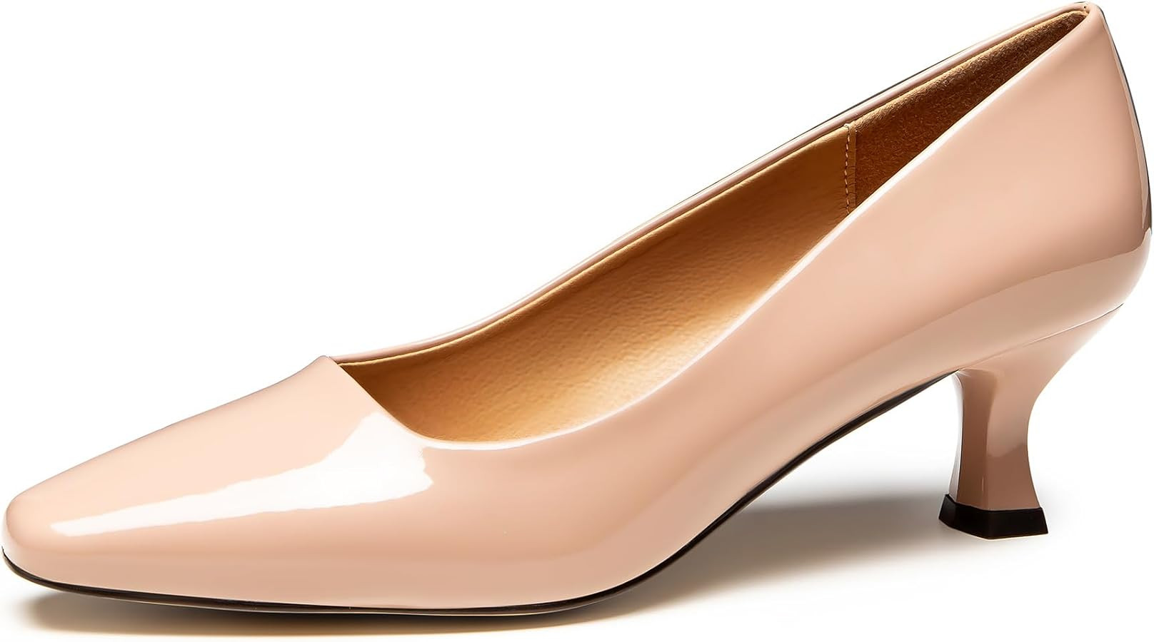 Trary Women's Kitten Heels Dress Pumps Classic Square Toe Shoes Casual Low Heels Closed Toe Pumps... | Amazon (US)