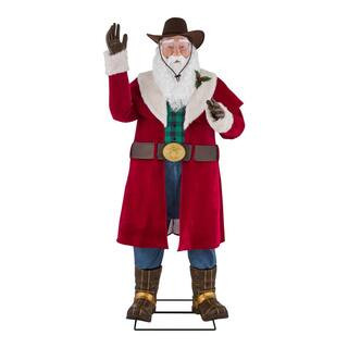 Home Accents Holiday 6 ft. Animated Cowboy Santa 23SV24017 - The Home Depot | The Home Depot