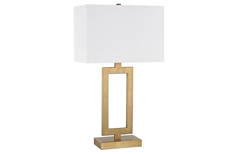 Sera Table Lamp, Antiqued Brass | One Kings Lane