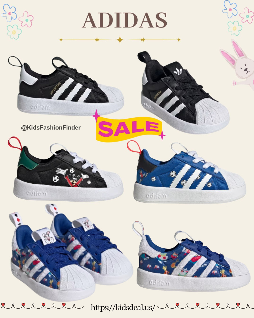 👟✨ Classic adidas Superstar Kids Shoes SALE!

🔥 Up to 58% OFF — starting at just $21 + FREE shipping 😱

The cutest Adifom Superstar 360 styles are included 💛
✨ Disney Goofy collab
✨ Alice in Wonderland collab 🐰🎩

PLUS extra 30% OFF with code SPORT 🙌

Perfect for everyday wear, school & Disney-loving kiddos 🥰

#adidasKids #Superstar360 #DisneyStyle #AliceInWonderland #Goofy #KidsSneakers #MomFinds #SaleAlert #KidsFashion 👟💛

#LTKSaleAlert #LTKBaby #LTKKids