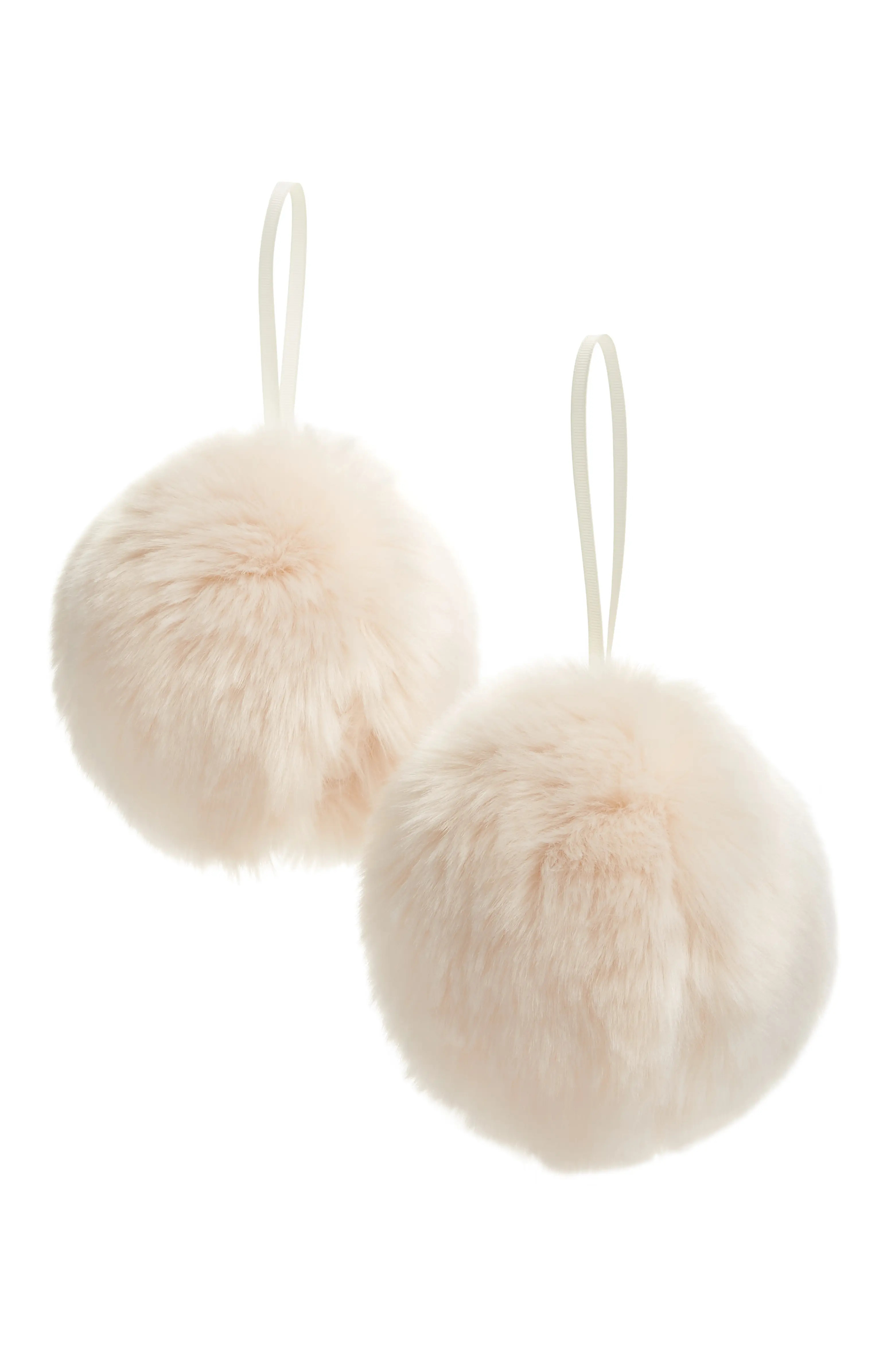 Frost Set of 2 Faux Fur Baubles | Nordstrom