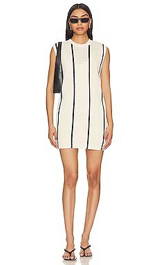 ANINE BING Lanie Dress in Ivory & Black Stripe from Revolve.com | Revolve Clothing (Global)