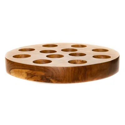 Live Edge Tamago Egg Teak Wood Tray | Wayfair North America