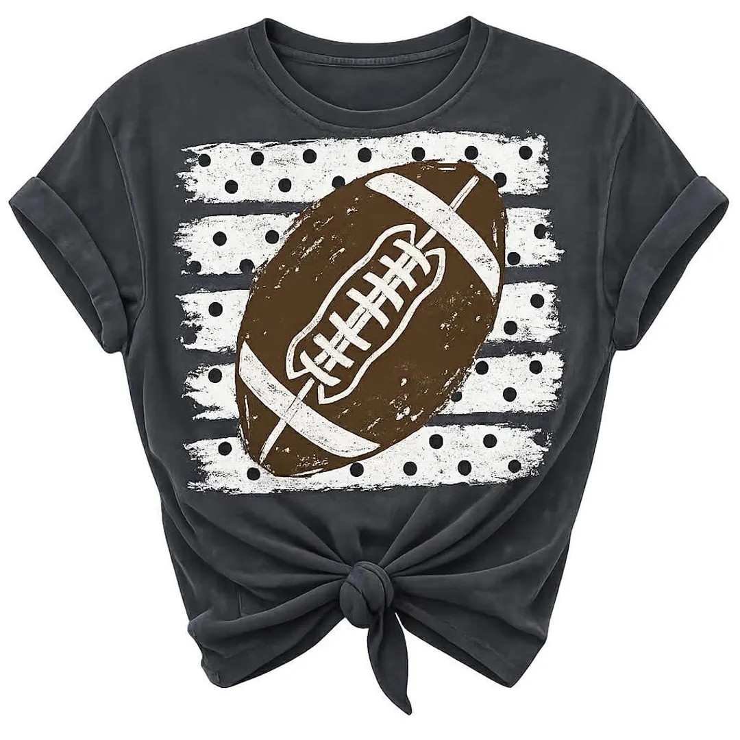 Football Graphic Tee (Football with Polka Dot) | Etsy (Global)