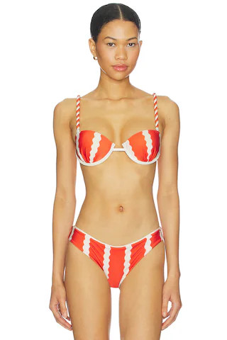 Ancora Bora Bikini Top in Orange. - size S | Revolve Clothing (Global)