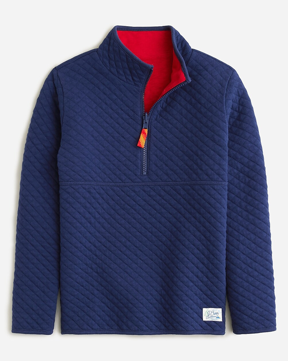 Kids' quilted jersey reversible half-zip sweatshirt | J. Crew US