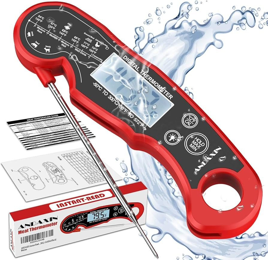 Meat Thermometer Digital for Grilling and Cooking - ANDAXIN Waterproof Ultra-Fast Instant Read Fo... | Amazon (US)