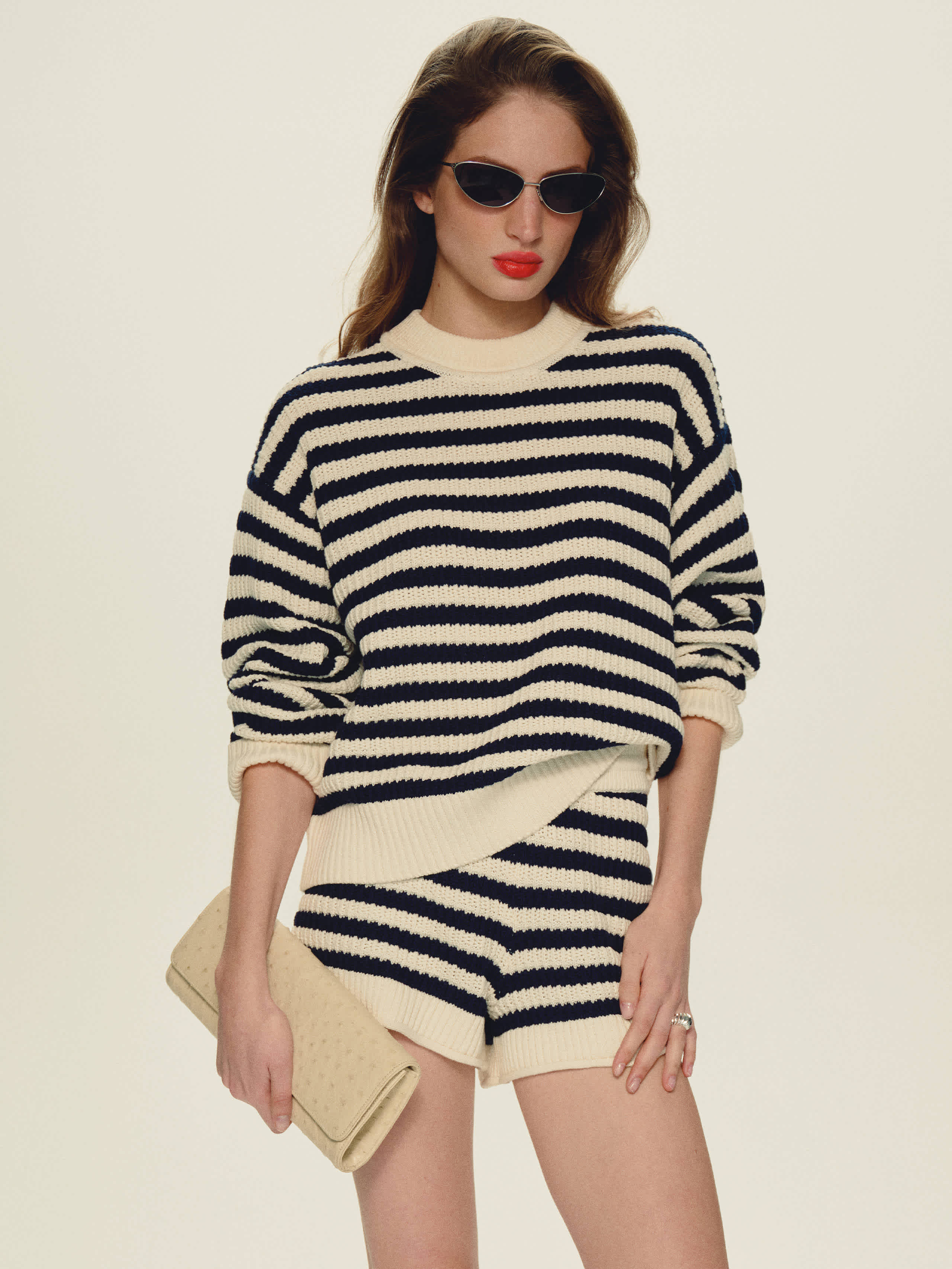 Reformation Collie Cotton Shorts Ivory Large | Reformation (Global)