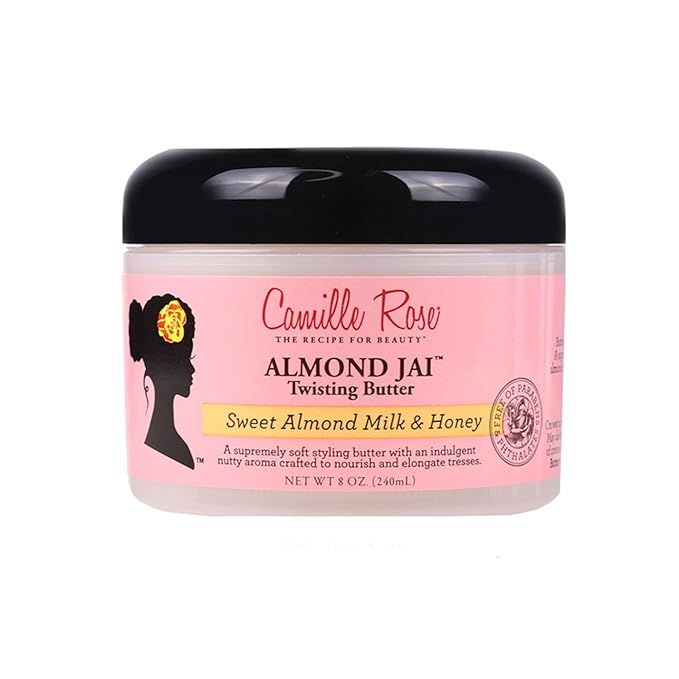 Camille Rose Almond Jai Twisting Hair Styling Butter, with Aloe and Honey, to Soften Smooth and M... | Amazon (US)
