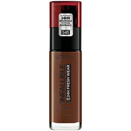 L'Oreal Paris Infallible 24 Hour Fresh Wear Foundation, Lightweight, Ebony | Walmart (US)