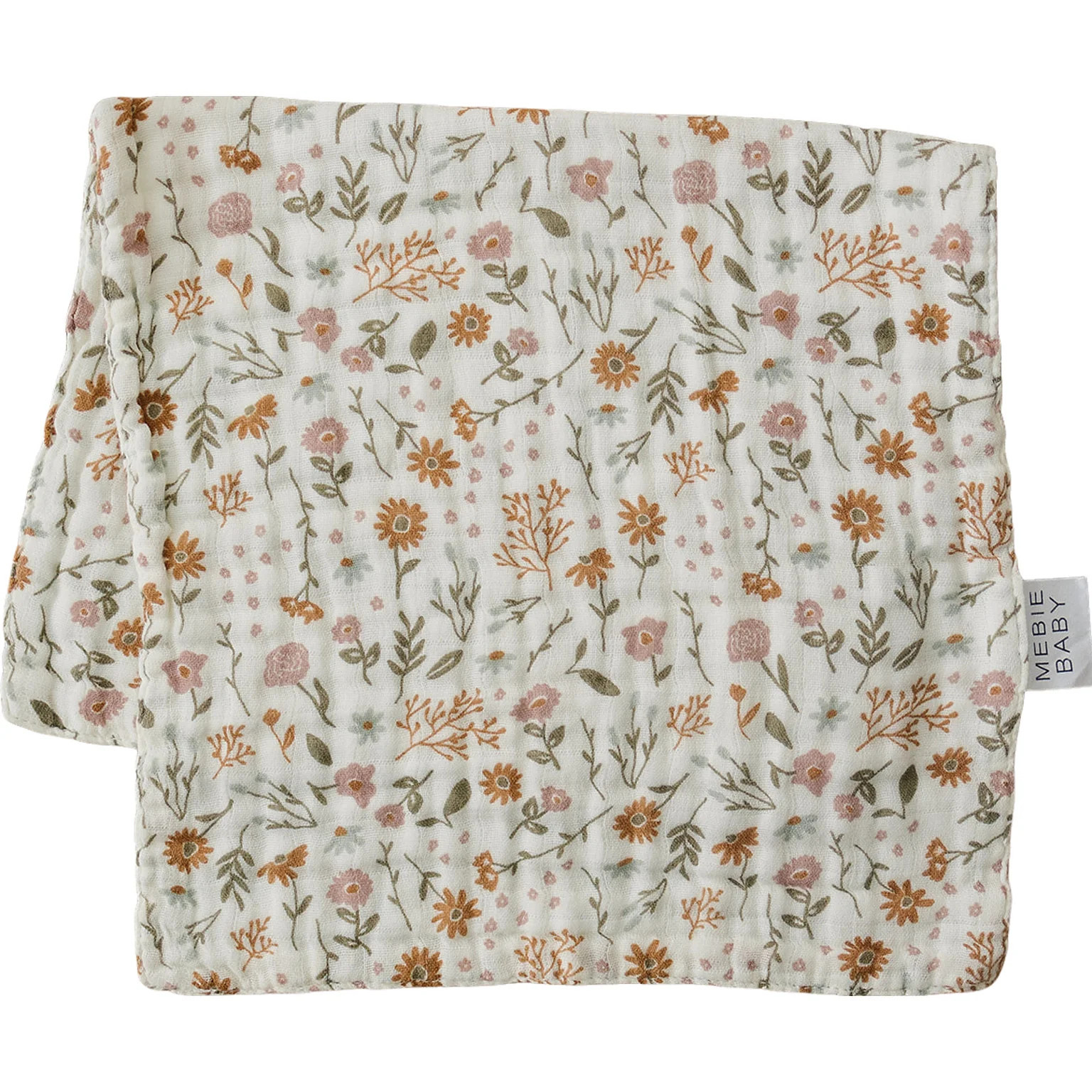 Meadow Floral Muslin Burp Cloth | Mebie Baby