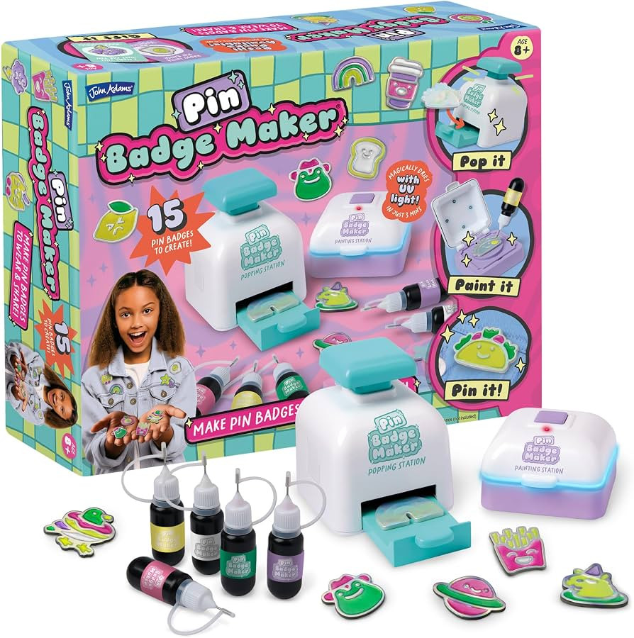John Adams | Pin Badge Maker - Make Pin Badges to Wear & Share | Fashion Craft Kits | Ages 8+ | C... | Amazon (UK)