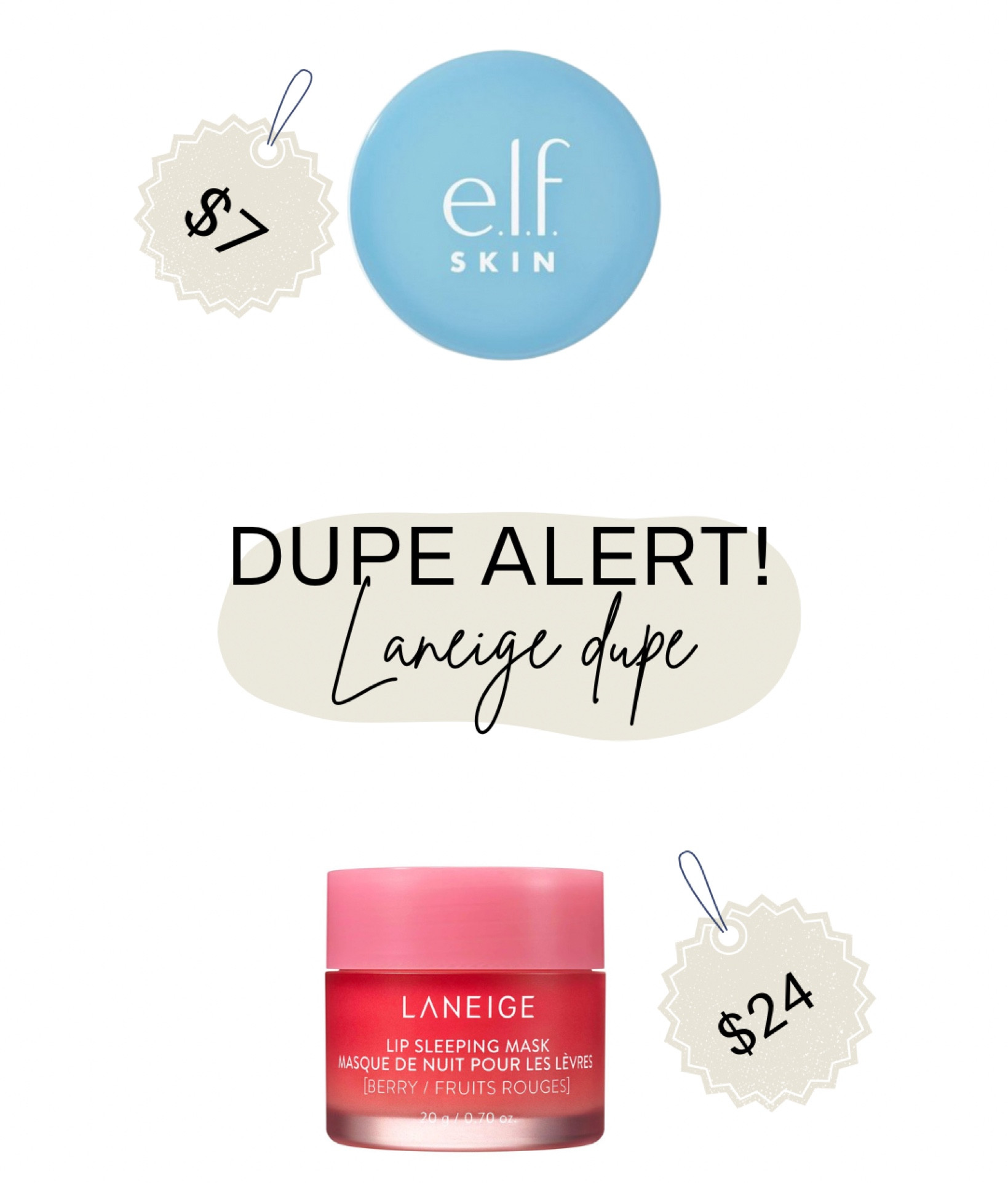 We love a dupe! I’ve been a Laneige girl for YEARS but this new e.l.f. Holy Hydration! Lip Mask is my new go-to 

#LTKFind #LTKwedding #LTKunder50