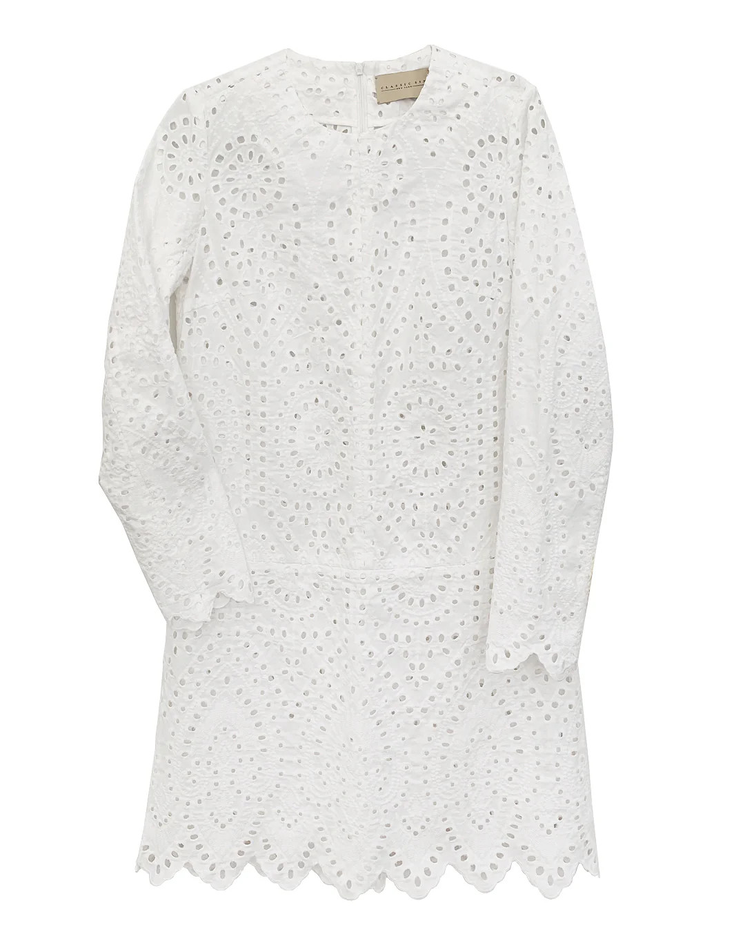Twiggy Shift Dress in White Eyelet | Classic Six
