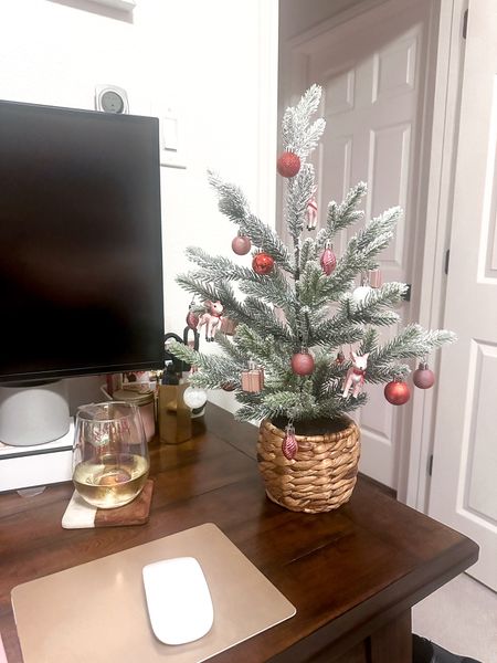 Mini Christmas tree for home office, girly Christmas tree, pink Christmas tree, table top Christmas, target holiday decor 

#LTKhome #LTKSeasonal #LTKHoliday