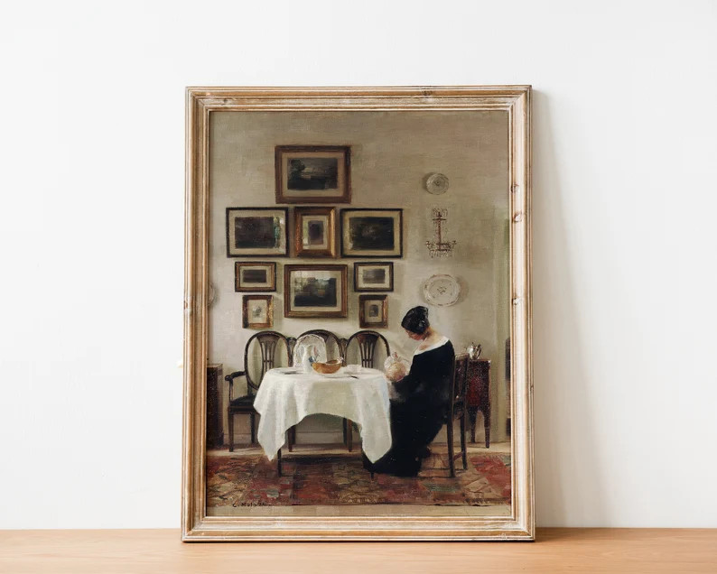 Vintage Victorian Woman Portrait  Antique Woman Painting  | Etsy | Etsy (US)